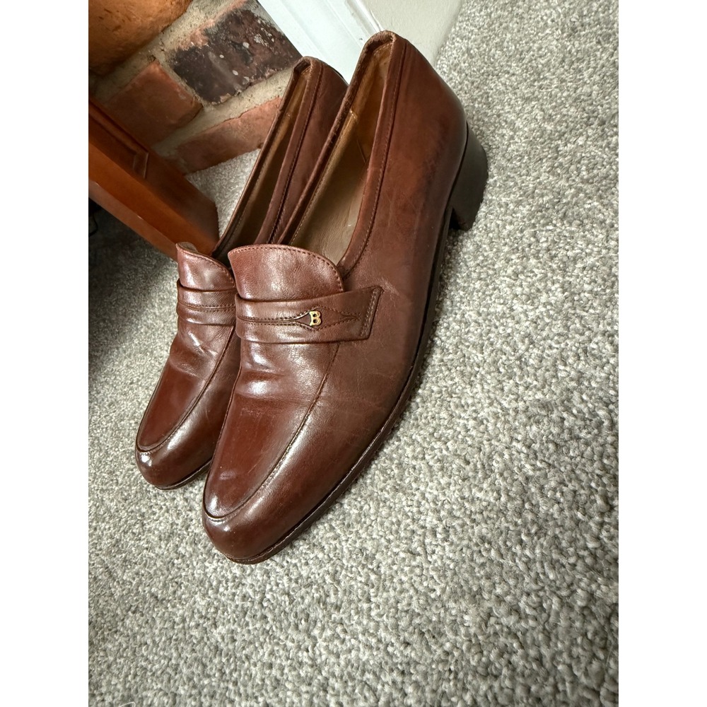 Vintage Bally Brown Leather Penny Loafers Women's 7